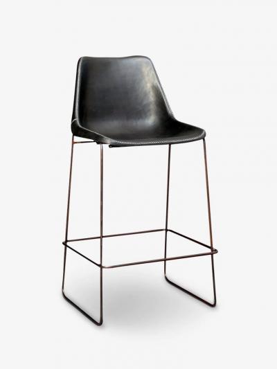  SOL Y LUNA HIGH LEATHER GIRON BAR STOOL