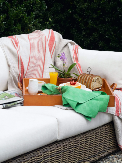  SOL Y LUNA NEST OF THREE LEATHER TRAYS