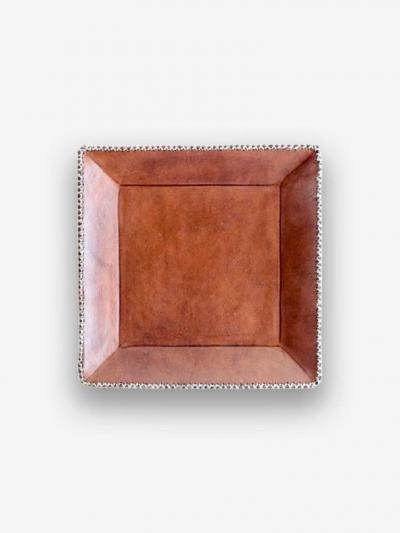  SOL Y LUNA SQUARE LEATHER TRAY
