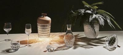  ST LOUIS ST LOUIS CRYSTAL FOLIA DARK WOOD PORTABLE LAMP