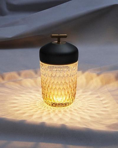  ST LOUIS ST LOUIS CRYSTAL FOLIA DARK WOOD PORTABLE LAMP
