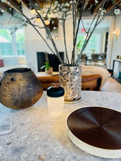  ST LOUIS ST LOUIS CRYSTAL FOLIA IN BLACK ASH WOOD AND BRONZE WITH FROSTED GLASS