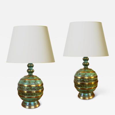  SVM Handarbete Pair of Table Lamps by SVM Handarbete