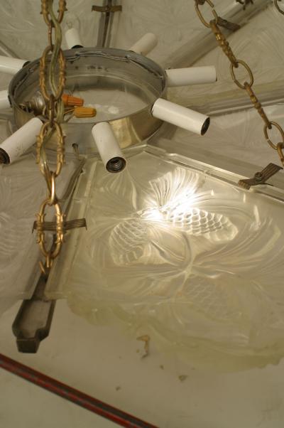  Sabino Art Glass French Art Deco Chandelier