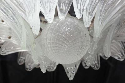  Sabino Fine Pair of Sabino Clear Glass Monumental Size Chandeliers