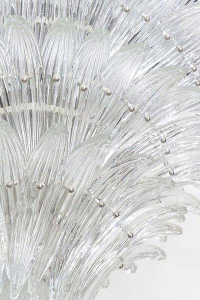  Sabino Fine Pair of Sabino Clear Glass Monumental Size Chandeliers