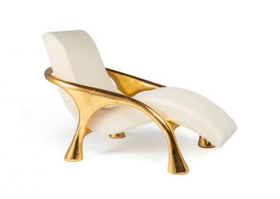  Saccomanno Dayot YAKA GOLD LOUNGE CHAIR
