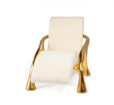  Saccomanno Dayot YAKA GOLD LOUNGE CHAIR