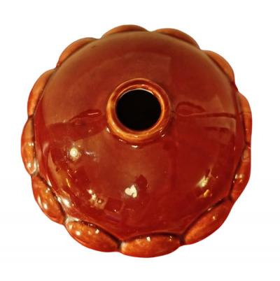  Saint Cl ment Saint Cl ment Art Deco Orange Bordeaux Vase Model 712 16cm