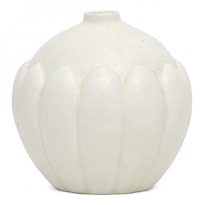  Saint Cl ment White Art Deco Vase Small