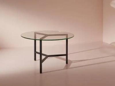  Saint Gobain A metal and glass round dining table Italy 1950s