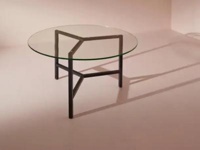  Saint Gobain A metal and glass round dining table Italy 1950s