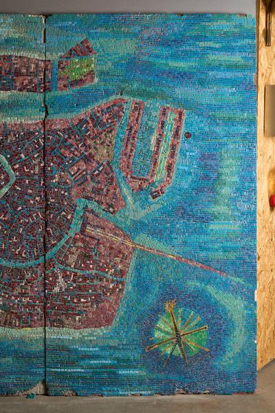  Salviati Monumental Salviati Co Murano Glass Mosaic Map of Venice Late 19th Century