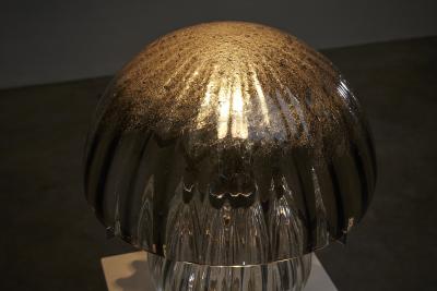  Salviati Murano Bubble Glass Mushroom Table Lamp 1970s