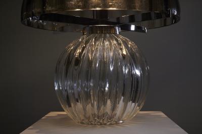  Salviati Murano Bubble Glass Mushroom Table Lamp 1970s