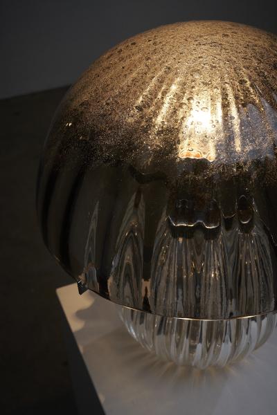  Salviati Murano Bubble Glass Mushroom Table Lamp 1970s