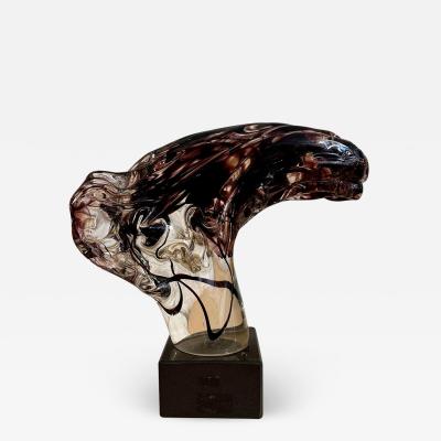  Salviati Murano Glass Modernist Sculpture of a Camel Head