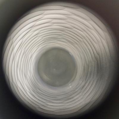  Salviati Salviati Vintage Italian Minimalist Smoked Gray Battuto Murano Art Glass Vases