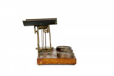  Sampson Mordan Co English Victorian Postal Scales with Brass Weights