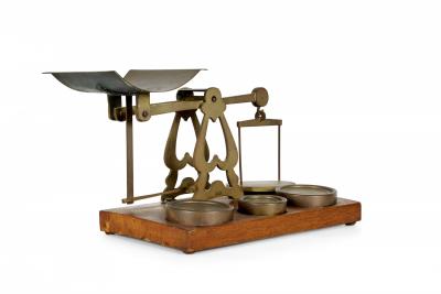  Sampson Mordan Co English Victorian Postal Scales with Brass Weights