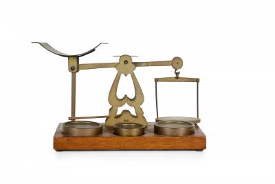  Sampson Mordan Co English Victorian Postal Scales with Brass Weights