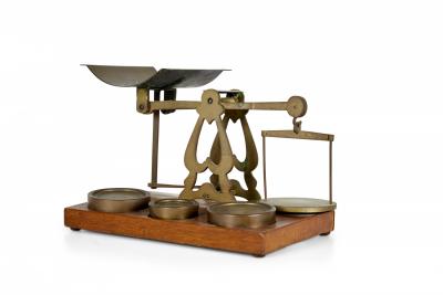  Sampson Mordan Co English Victorian Postal Scales with Brass Weights
