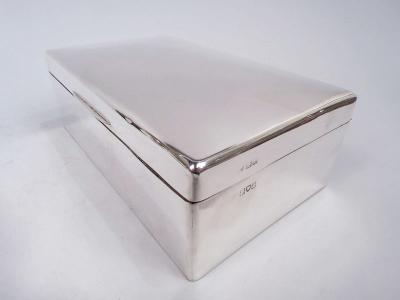  Sampson Mordan Large English Modern Sterling Silver Box 1914