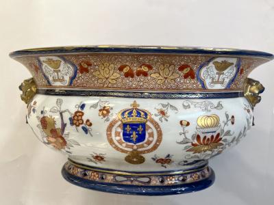  Samson Manufacture Jardiniere with the royal coat of arms of France Paris France circa 1880