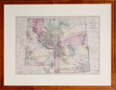  Samuel Augustus Mitchell Jr SAMUEL AUGUSTUS MITCHELL JR COUNTY AND TOWNSHIP MAP MONTANA IDAHO AND WYOMING