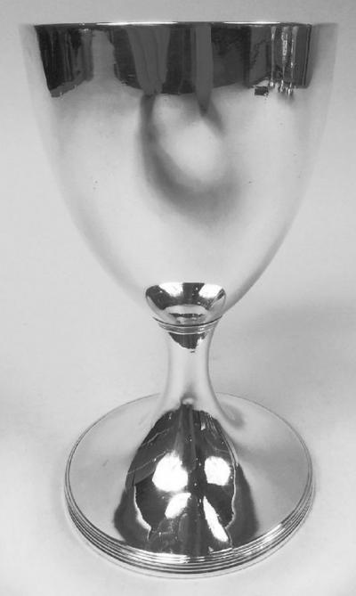  Samuel Godbehere Antique English Georgian Neoclassical Sterling Silver Goblet 1803