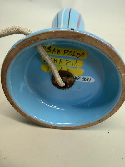  San Polo Italian Hand Paint Sculpture Table Lamp by Otello Rosa San Polo Venezia 1950