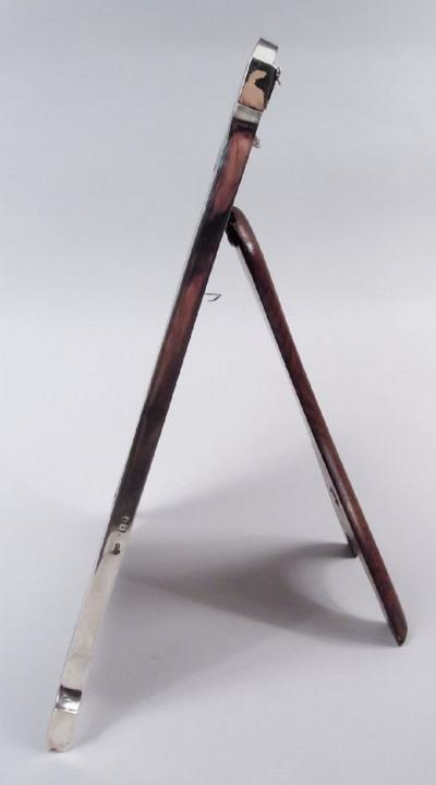  Sanders Mackenzie Large Gorgeous English Art Deco Blue Enamel Picture Frame 1927