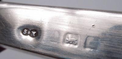  Sanders Mackenzie Large Gorgeous English Art Deco Blue Enamel Picture Frame 1927