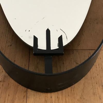  Santambrogio De Berti 1950s Oval Mirror in Iron by SantAmbrogio y de Berti