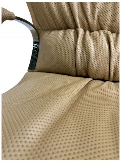  Saporiti 4 Giovanni Offredi for Saporiti Italia Onda Leather Desk Chairs 1970