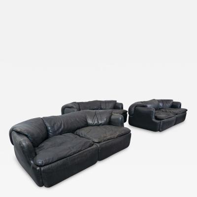  Saporiti Confidential Sofa Faux Leather By Alberto Rosselli For Saporiti