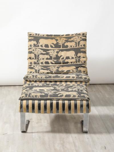  Saporiti Giovanni Offredi Onda Lounge Chair and Ottoman for Saporiti Italy circa 1970