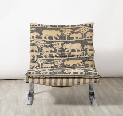  Saporiti Giovanni Offredi Onda Lounge Chair and Ottoman for Saporiti Italy circa 1970