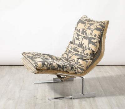  Saporiti Giovanni Offredi Onda Lounge Chair and Ottoman for Saporiti Italy circa 1970