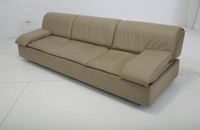  Saporiti Giovanni Offredi for Saporiti Leather Sofa