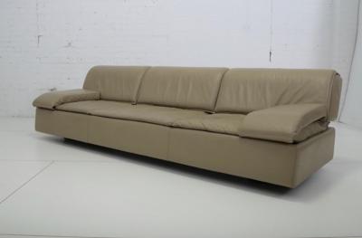  Saporiti Giovanni Offredi for Saporiti Leather Sofa