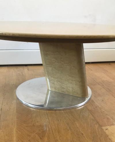  Saporiti Post Modern Round Coffee Table