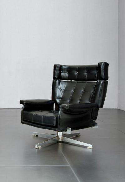  Saporiti Rare Swivel Armchair by Alberto Rosselli for Saporiti