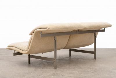  Saporiti Saporiti Italia Two Seater Wave Sofa by Giovanni Offredi 1970s