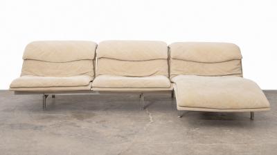  Saporiti Saporiti Italia Two Seater Wave Sofa by Giovanni Offredi 1970s