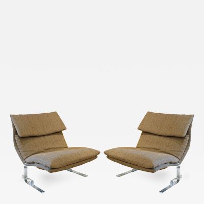  Saporiti Saporiti Pair of Onda Lounge Chairs 1970s