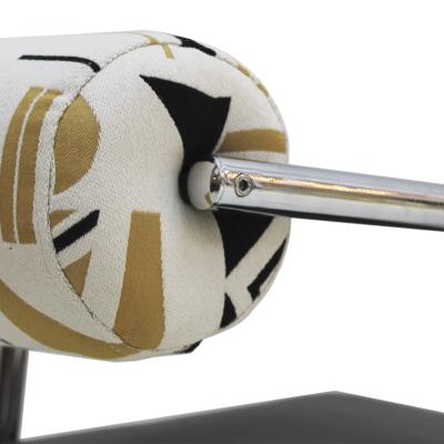  Saporiti Set of Four Chairs Edited by Saporiti Jacquard back and leather seat Italy 80