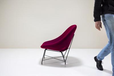  Saporiti Set of Two Cosmos Lounge Chairs by Augusto Bozzi for Saporiti Italy 1954