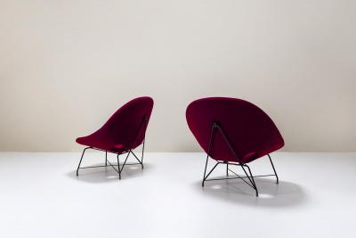  Saporiti Set of Two Cosmos Lounge Chairs by Augusto Bozzi for Saporiti Italy 1954
