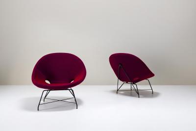  Saporiti Set of Two Cosmos Lounge Chairs by Augusto Bozzi for Saporiti Italy 1954